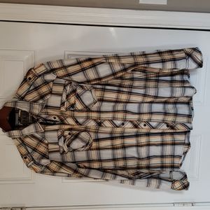 BKE, XL, Athletic fit, orange/black/white, Men's shirt.